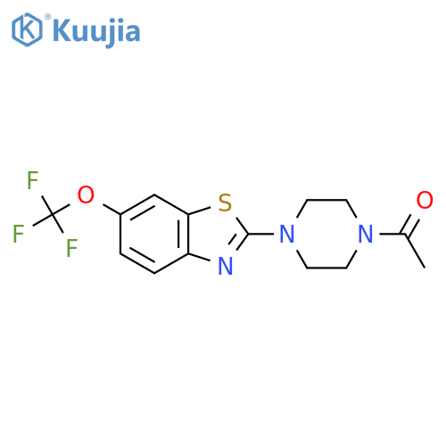 1-{4-6-(trifluoromethoxy)-1,3-benzothiazol-2-ylpiperazin-1-yl}ethan-1-one structure