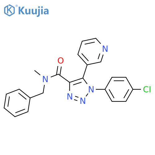 N-benzyl-1-(4-chlorophenyl)-N-methyl-5-pyridin-3-yltriazole-4-carboxamide structure