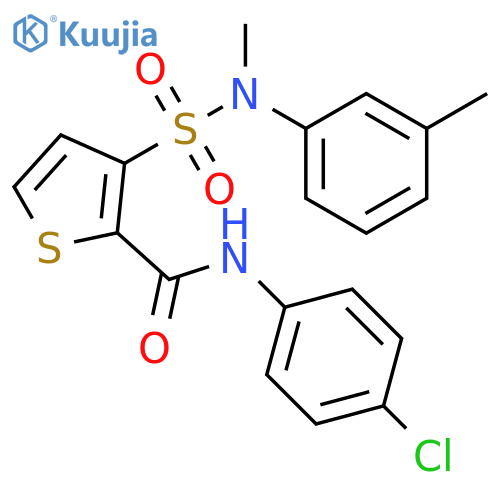 N-(4-Chlorophenyl)-3-[[methyl(3-methylphenyl)amino]sulfonyl]-2-thiophenecarboxamide structure