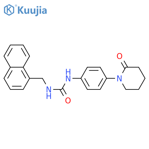 1-(naphthalen-1-yl)methyl-3-4-(2-oxopiperidin-1-yl)phenylurea structure