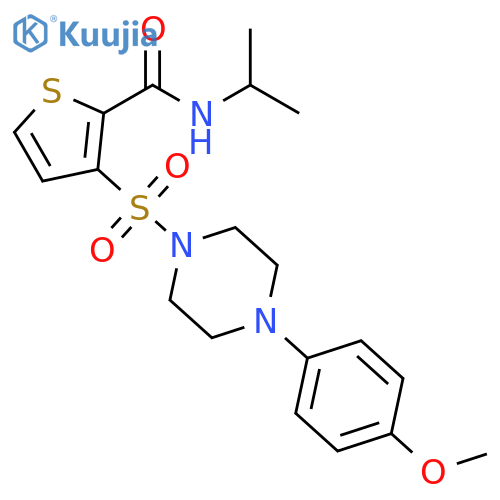 3-{[4-(4-methoxyphenyl)piperazin-1-yl]sulfonyl}-N-(propan-2-yl)thiophene-2-carboxamide structure