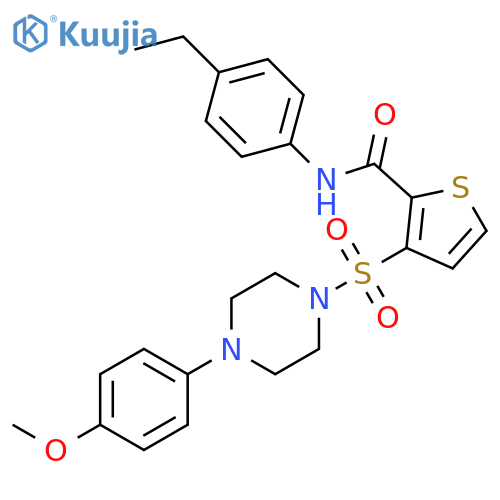 N-(4-ethylphenyl)-3-{[4-(4-methoxyphenyl)piperazin-1-yl]sulfonyl}thiophene-2-carboxamide structure