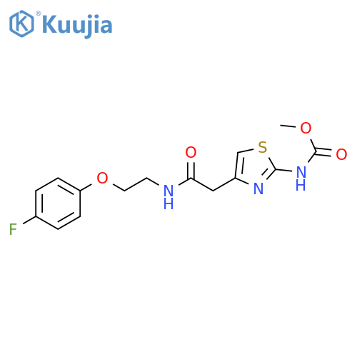 methyl N-4-({2-(4-fluorophenoxy)ethylcarbamoyl}methyl)-1,3-thiazol-2-ylcarbamate structure