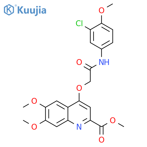methyl 4-{[(3-chloro-4-methoxyphenyl)carbamoyl]methoxy}-6,7-dimethoxyquinoline-2-carboxylate structure