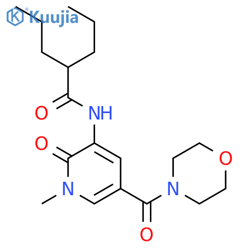 N-[1-methyl-5-(morpholine-4-carbonyl)-2-oxo-1,2-dihydropyridin-3-yl]-2-propylpentanamide structure