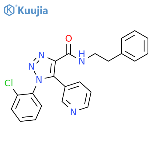 1-(2-chlorophenyl)-N-(2-phenylethyl)-5-(pyridin-3-yl)-1H-1,2,3-triazole-4-carboxamide structure
