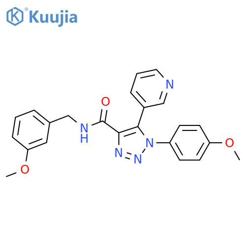 1-(4-methoxyphenyl)-N-[(3-methoxyphenyl)methyl]-5-(pyridin-3-yl)-1H-1,2,3-triazole-4-carboxamide structure