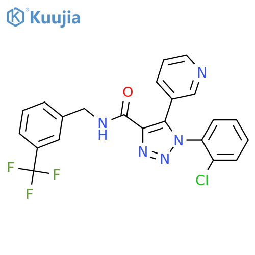 1-(2-chlorophenyl)-5-(pyridin-3-yl)-N-{[3-(trifluoromethyl)phenyl]methyl}-1H-1,2,3-triazole-4-carboxamide structure