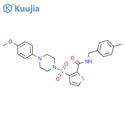 3-{[4-(4-methoxyphenyl)piperazin-1-yl]sulfonyl}-N-[(4-methylphenyl)methyl]thiophene-2-carboxamide structure