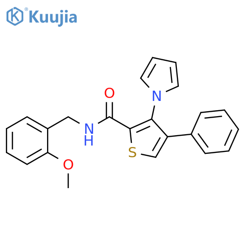 N-[(2-methoxyphenyl)methyl]-4-phenyl-3-(1H-pyrrol-1-yl)thiophene-2-carboxamide structure