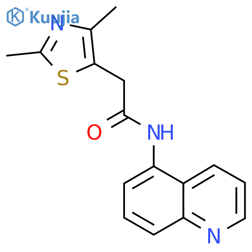 2-(2,4-dimethyl-1,3-thiazol-5-yl)-N-(quinolin-5-yl)acetamide structure