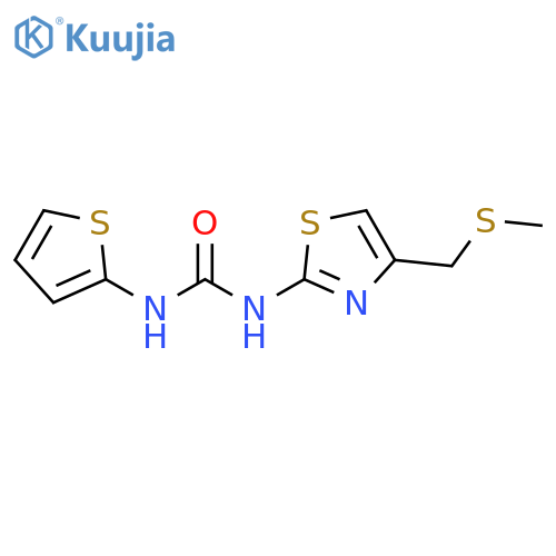 3-{4-(methylsulfanyl)methyl-1,3-thiazol-2-yl}-1-(thiophen-2-yl)urea structure