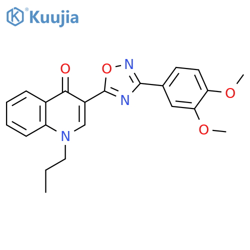 3-[3-(3,4-dimethoxyphenyl)-1,2,4-oxadiazol-5-yl]-1-propyl-1,4-dihydroquinolin-4-one structure