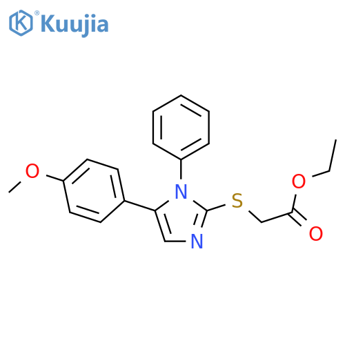 ethyl 2-{[5-(4-methoxyphenyl)-1-phenyl-1H-imidazol-2-yl]sulfanyl}acetate structure