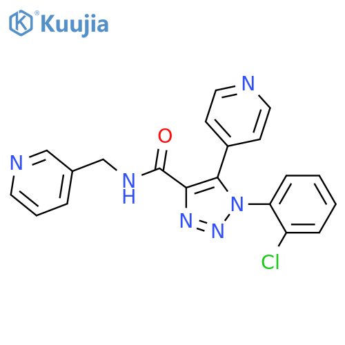 1-(2-chlorophenyl)-N-[(pyridin-3-yl)methyl]-5-(pyridin-4-yl)-1H-1,2,3-triazole-4-carboxamide structure