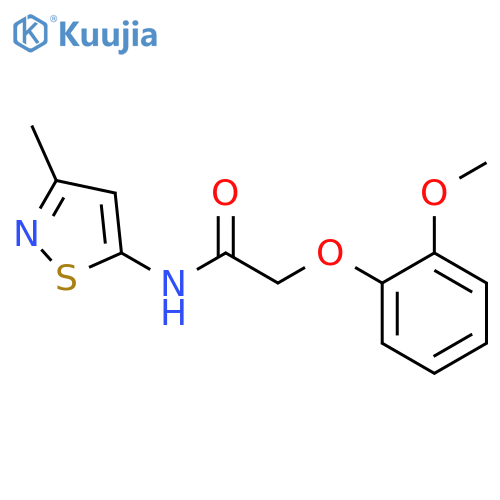 2-(2-methoxyphenoxy)-N-(3-methyl-1,2-thiazol-5-yl)acetamide structure