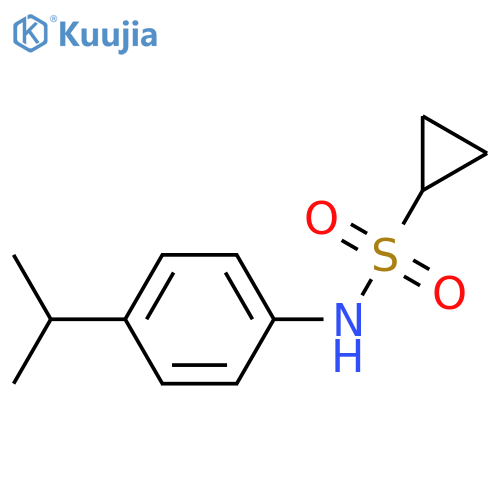 N-(4-propan-2-ylphenyl)cyclopropanesulfonamide structure