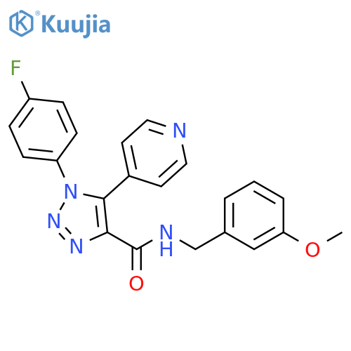 1-(4-fluorophenyl)-N-[(3-methoxyphenyl)methyl]-5-(pyridin-4-yl)-1H-1,2,3-triazole-4-carboxamide structure
