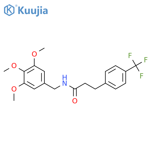 3-[4-(trifluoromethyl)phenyl]-N-[(3,4,5-trimethoxyphenyl)methyl]propanamide structure