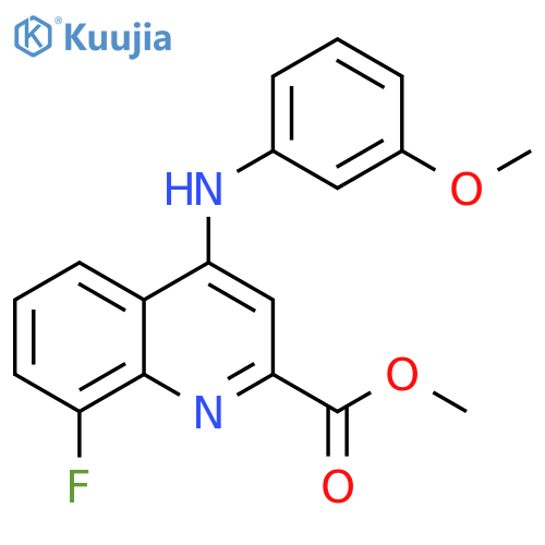 methyl 8-fluoro-4-[(3-methoxyphenyl)amino]quinoline-2-carboxylate structure
