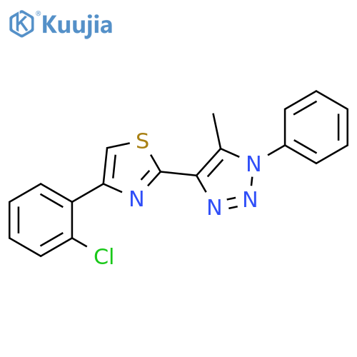 4-[4-(2-chlorophenyl)-1,3-thiazol-2-yl]-5-methyl-1-phenyl-1H-1,2,3-triazole structure