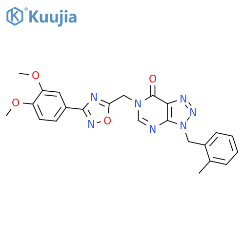 6-{[3-(3,4-dimethoxyphenyl)-1,2,4-oxadiazol-5-yl]methyl}-3-[(2-methylphenyl)methyl]-3H,6H,7H-[1,2,3]triazolo[4,5-d]pyrimidin-7-one structure