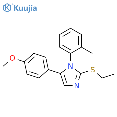 2-(ethylsulfanyl)-5-(4-methoxyphenyl)-1-(2-methylphenyl)-1H-imidazole structure