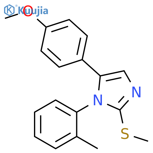 5-(4-methoxyphenyl)-1-(2-methylphenyl)-2-(methylsulfanyl)-1H-imidazole structure