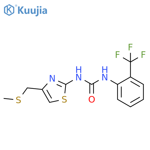 3-{4-(methylsulfanyl)methyl-1,3-thiazol-2-yl}-1-2-(trifluoromethyl)phenylurea structure