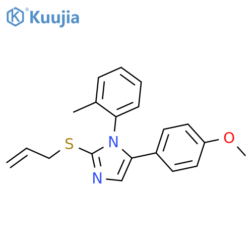 5-(4-methoxyphenyl)-1-(2-methylphenyl)-2-(prop-2-en-1-ylsulfanyl)-1H-imidazole structure