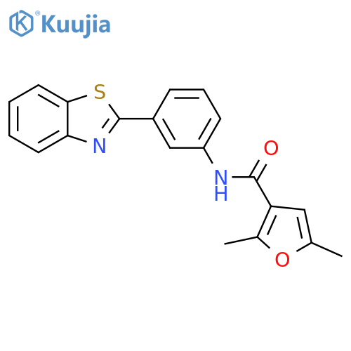 N-3-(1,3-benzothiazol-2-yl)phenyl-2,5-dimethylfuran-3-carboxamide structure