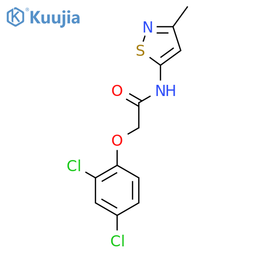 2-(2,4-dichlorophenoxy)-N-(3-methyl-1,2-thiazol-5-yl)acetamide structure