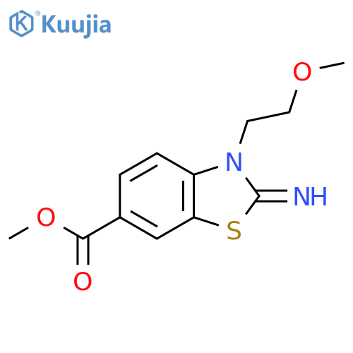 methyl 2-imino-3-(2-methoxyethyl)-2,3-dihydro-1,3-benzothiazole-6-carboxylate structure