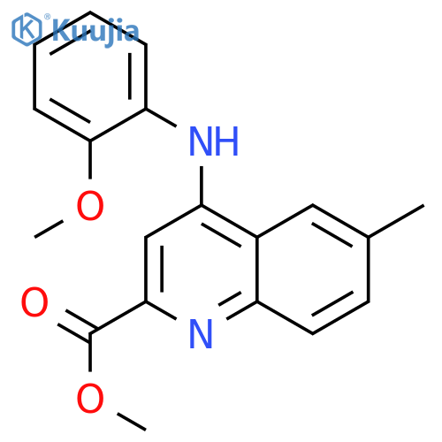 methyl 4-[(2-methoxyphenyl)amino]-6-methylquinoline-2-carboxylate structure