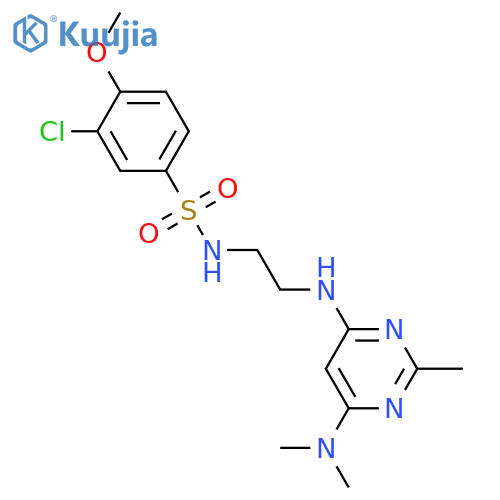 3-chloro-N-(2-{6-(dimethylamino)-2-methylpyrimidin-4-ylamino}ethyl)-4-methoxybenzene-1-sulfonamide structure