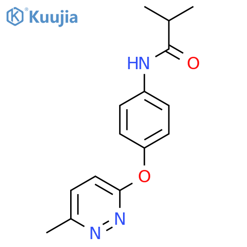 2-methyl-N-{4-(6-methylpyridazin-3-yl)oxyphenyl}propanamide structure