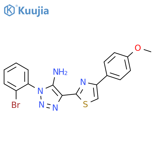 1-(2-bromophenyl)-4-[4-(4-methoxyphenyl)-1,3-thiazol-2-yl]-1H-1,2,3-triazol-5-amine structure