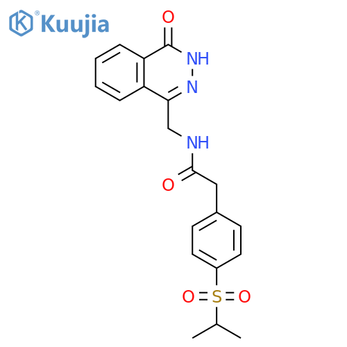 N-[(4-oxo-3,4-dihydrophthalazin-1-yl)methyl]-2-[4-(propane-2-sulfonyl)phenyl]acetamide structure