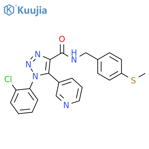 1-(2-chlorophenyl)-N-{[4-(methylsulfanyl)phenyl]methyl}-5-(pyridin-3-yl)-1H-1,2,3-triazole-4-carboxamide structure