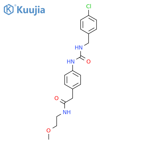 2-4-({(4-chlorophenyl)methylcarbamoyl}amino)phenyl-N-(2-methoxyethyl)acetamide structure