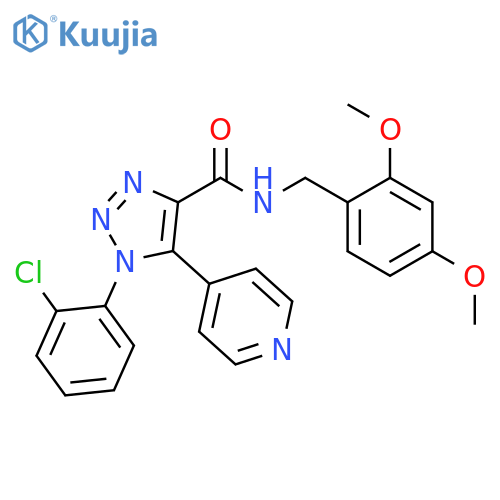 1-(2-chlorophenyl)-N-[(2,4-dimethoxyphenyl)methyl]-5-(pyridin-4-yl)-1H-1,2,3-triazole-4-carboxamide structure