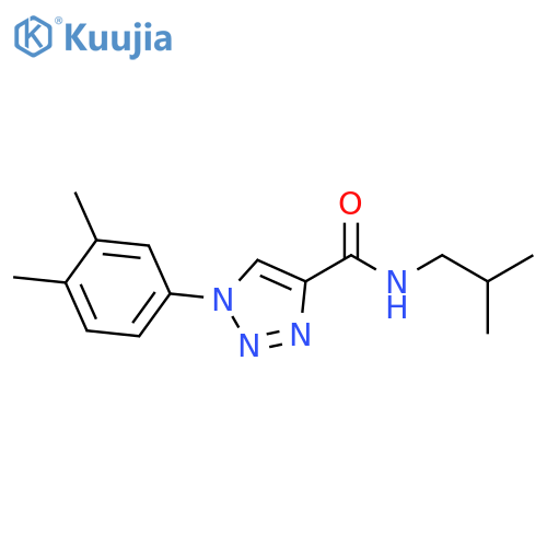 1-(3,4-dimethylphenyl)-N-(2-methylpropyl)-1H-1,2,3-triazole-4-carboxamide structure