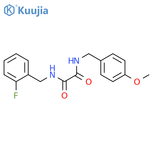 N-(2-fluorophenyl)methyl-N'-(4-methoxyphenyl)methylethanediamide structure
