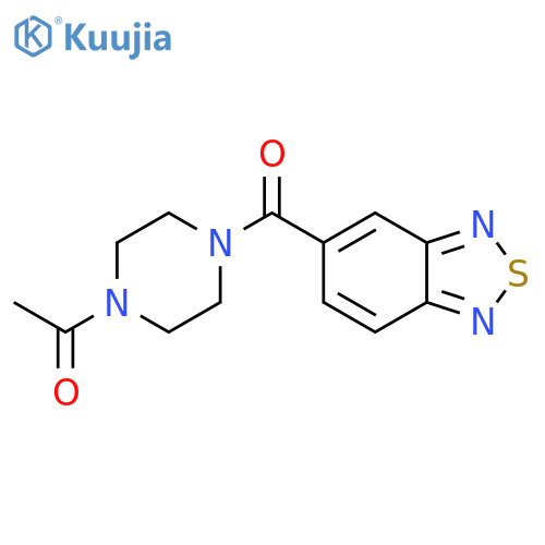 1-[4-(2,1,3-benzothiadiazole-5-carbonyl)piperazin-1-yl]ethan-1-one structure