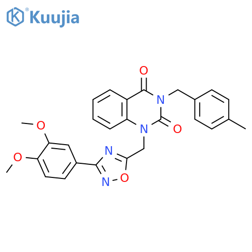 1-{[3-(3,4-dimethoxyphenyl)-1,2,4-oxadiazol-5-yl]methyl}-3-[(4-methylphenyl)methyl]-1,2,3,4-tetrahydroquinazoline-2,4-dione structure