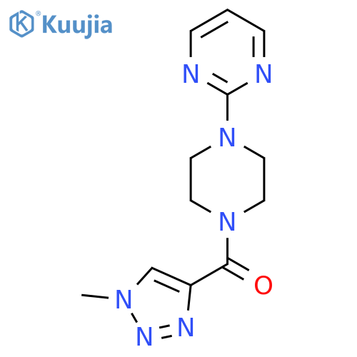 2-4-(1-methyl-1H-1,2,3-triazole-4-carbonyl)piperazin-1-ylpyrimidine structure