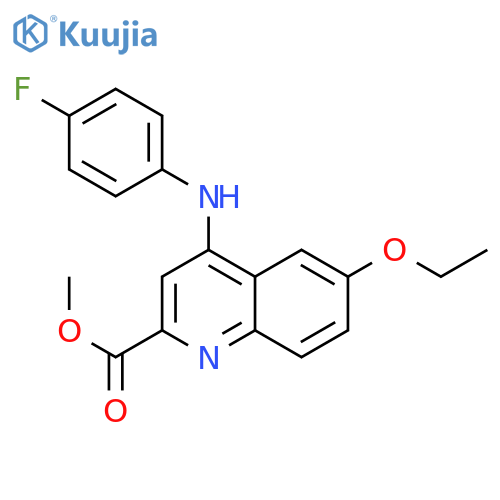 methyl 6-ethoxy-4-[(4-fluorophenyl)amino]quinoline-2-carboxylate structure