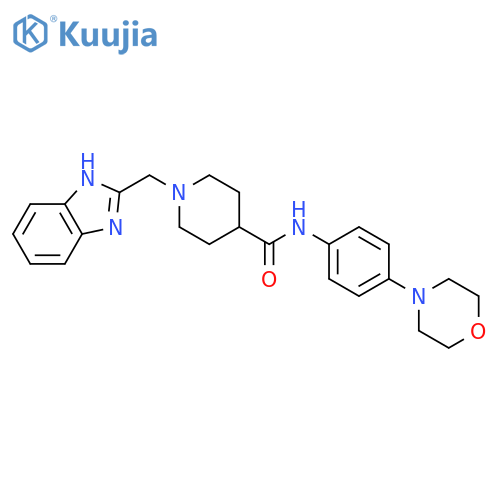 1-(1H-1,3-benzodiazol-2-yl)methyl-N-4-(morpholin-4-yl)phenylpiperidine-4-carboxamide structure