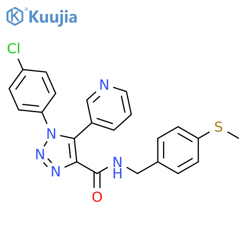 1-(4-chlorophenyl)-N-{[4-(methylsulfanyl)phenyl]methyl}-5-(pyridin-3-yl)-1H-1,2,3-triazole-4-carboxamide structure