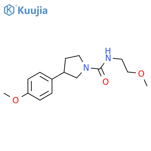 N-(2-methoxyethyl)-3-(4-methoxyphenyl)pyrrolidine-1-carboxamide structure